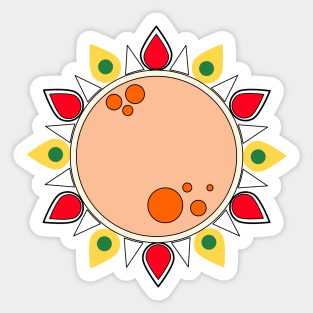 Sunflower (red) Sticker